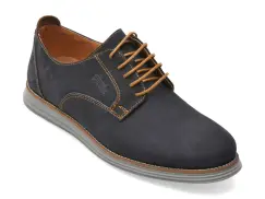 Pantofi OTTER bleumarin, A35, din nabuc imagine