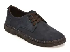 Pantofi OTTER bleumarin, DD1106, din nabuc imagine