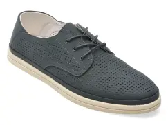 Pantofi OTTER bleumarin, J260014, din piele naturala imagine