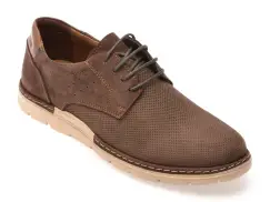 Pantofi OTTER maro, E1971, din nabuc imagine