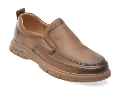 Pantofi OTTER maro, E660009, din piele naturala imagine