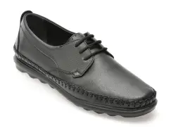 Pantofi OTTER negri, DD046, din piele naturala imagine