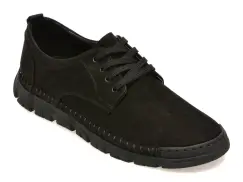 Pantofi OTTER negri, DD1106, din nabuc imagine