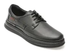 Pantofi OTTER negri, DD506, din piele naturala imagine