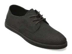 Pantofi OTTER negri, J260014, din piele naturala imagine