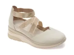 Pantofi REMONTE bej, D2411, din piele naturala imagine