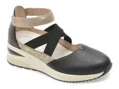 Pantofi REMONTE negri, D2411, din piele naturala imagine