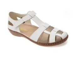 Pantofi RIEKER albi, 45869, din piele naturala imagine