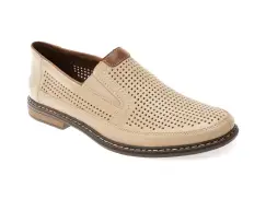 Pantofi RIEKER bej, 13459, din piele naturala imagine