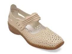 Pantofi RIEKER bej, 41399, din piele naturala imagine