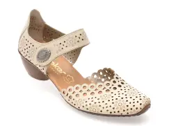 Pantofi RIEKER bej, 43753, din piele naturala imagine