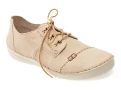 Pantofi RIEKER bej, 52520, din piele ecologica imagine