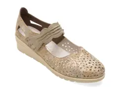Pantofi RIEKER bej, L5359, din piele naturala imagine