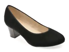 Pantofi RIEKER negri, 44650, din piele intoarsa imagine