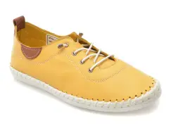 Pantofi SHOOZY galbeni, EV30106, din piele naturala imagine