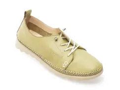 Pantofi SHOOZY verzi, EV2813, din piele naturala imagine