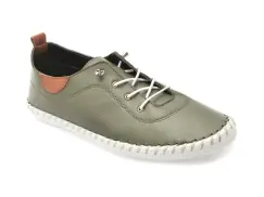 Pantofi SHOOZY verzi, EV30106, din piele naturala imagine