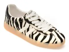 Pantofi sport ALDO alb-negru, CHICSNEAKER 122, din piele naturala imagine