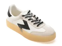 Pantofi sport ALDO alb-negru, RETROSTEP 122, din material textil imagine
