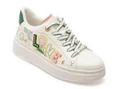 Pantofi sport ALDO albi, FOREMORE 138, din piele ecologica imagine