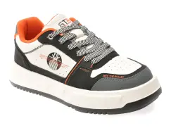 Pantofi sport BITE THE BULLET alb-negru, 251209, din piele naturala imagine