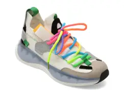 Pantofi sport BITE THE BULLET albi, 221008, din material textil imagine