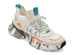 Pantofi sport BITE THE BULLET albi, 23168, din material textil imagine