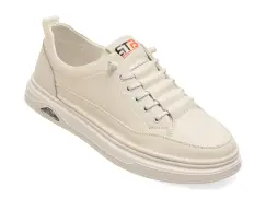 Pantofi sport BITE THE BULLET albi, 78732, din piele naturala imagine
