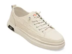 Pantofi sport BITE THE BULLET albi, A76021, din piele naturala imagine