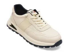 Pantofi sport BITE THE BULLET albi, A86029, din piele naturala imagine