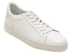 Pantofi sport BITE THE BULLET albi, HRZ09, din piele naturala imagine