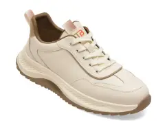 Pantofi sport BITE THE BULLET albi, W7803, din piele naturala imagine