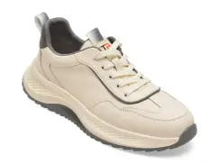 Pantofi sport BITE THE BULLET albi, W7803, din piele naturala imagine