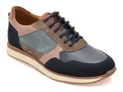 Pantofi sport BITE THE BULLET bleumarin, 3030, din piele naturala imagine