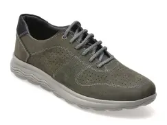 Pantofi sport BITE THE BULLET gri, SF6031, din nabuc imagine