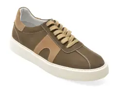 Pantofi sport BITE THE BULLET gri, WB003, din piele naturala imagine