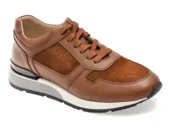 Pantofi sport BITE THE BULLET maro, 9142, din piele naturala imagine