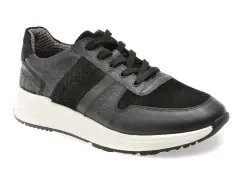 Pantofi sport BITE THE BULLET negri, 635, din piele naturala imagine