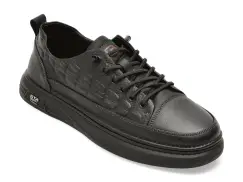 Pantofi sport BITE THE BULLET negri, A76021, din piele naturala imagine