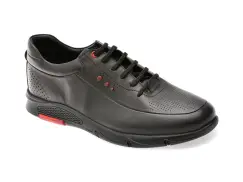 Pantofi sport BITE THE BULLET negri, CASP12, din piele naturala imagine