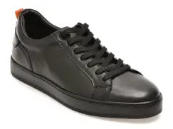 Pantofi sport BITE THE BULLET negri, HRZ09, din piele naturala imagine