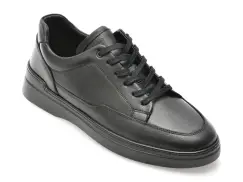 Pantofi sport BITE THE BULLET negri, HS091, din piele naturala imagine