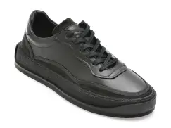 Pantofi sport BITE THE BULLET negri, HS220, din piele naturala imagine