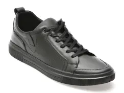 Pantofi sport BITE THE BULLET negri, HS496, din piele naturala imagine