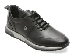 Pantofi sport BITE THE BULLET negri, NR244, din piele naturala imagine