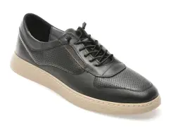 Pantofi sport BITE THE BULLET negri, OY2080, din piele naturala imagine