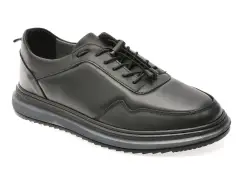 Pantofi sport BITE THE BULLET negri, OY5060B, din piele naturala imagine