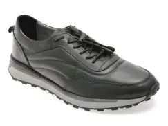 Pantofi sport BITE THE BULLET negri, OY5080, din piele naturala imagine