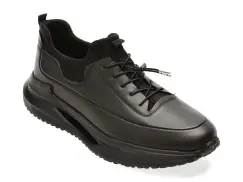 Pantofi sport BITE THE BULLET negri, RM120, din piele naturala imagine