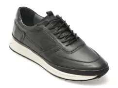 Pantofi sport BITE THE BULLET negri, SY330, din piele naturala imagine